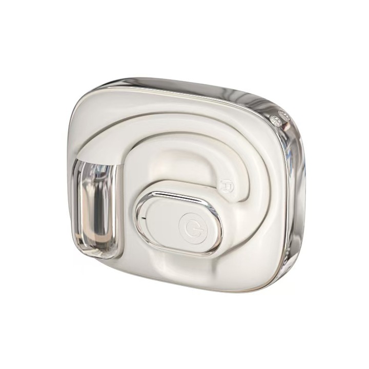 Casti Wireless Bluetooth, Casti Bluetooth fara fir cu anulare avansata a zgomotului, Peste ureche, Bluetooth 5.4, Microfon HD, Over-Ear, Design fr anghie agatata, Sunet Panoramin la 360 °, Alb