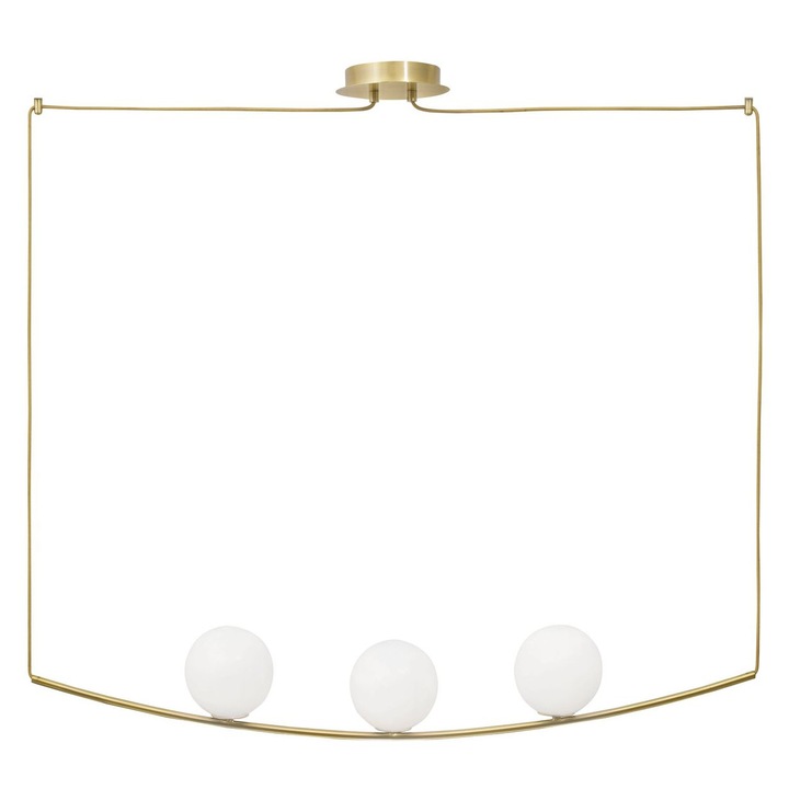 Полилей Nova Luce, метал и стъкло, 3xE14, 122x180см