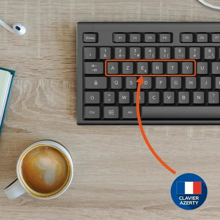 Tastatura cu fir, Cherry, USB, Alb