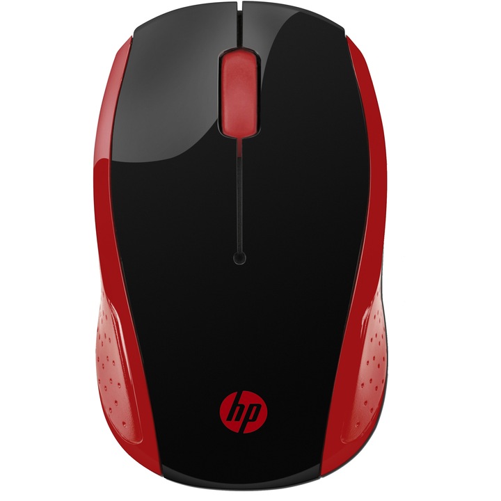 Безжична мишка HP 200, Черна/Червена