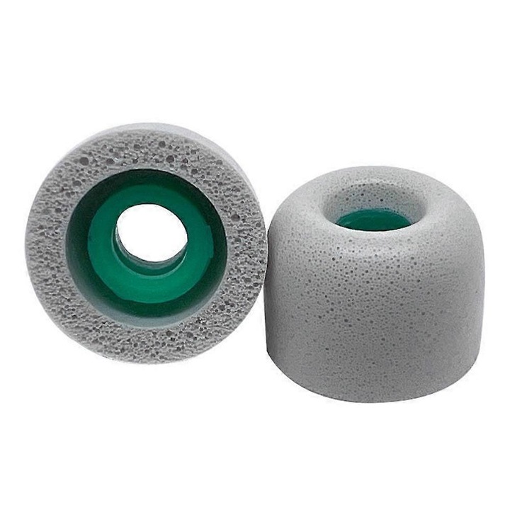 Set 1 Pereche Dopuri Auriculare din Spuma cu Memorie pentru Sony WF-1000XM4, Antiderapante, Gri, M