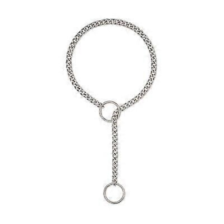 Colier cu lant, inel O in forma de inima, argintiu