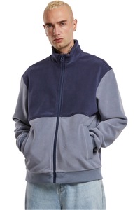 Urban Classics, Jacheta colorblock cu buzunare laterale, Albastru prafuit, Bleumarin, S