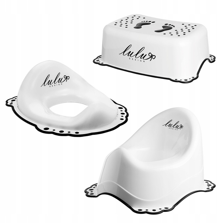 Set antrenament toaleta copii 3in1, Maltex Baby, Maltex Lulu Design, olita, reductor si inaltator, baze antiderapante, ergonomice, fara BPA, invatare usoara, curatare rapida