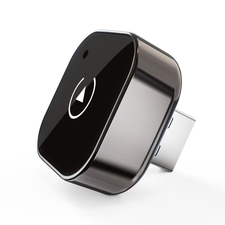 Adaptor wireless CarPlay și Android Auto 2 în 1, conectare automată, negru, design ultracompact