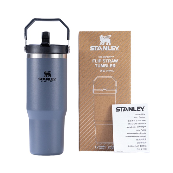 Stanley termosz fedővel, 30 oz, újrahasznosított rozsdamentes acél, szürke