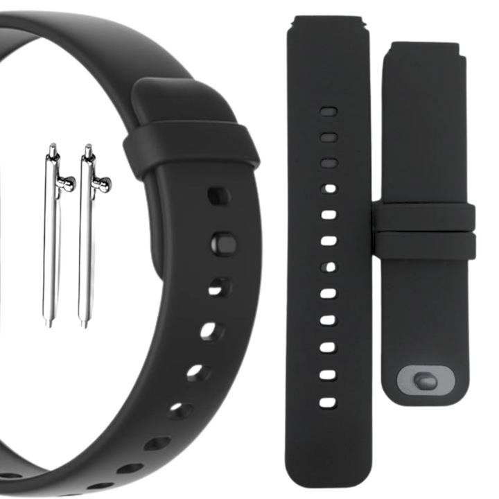 Óraszíj, okosórához, szilikon, 18 mm széles, kompatibilis a Huawei Watch GT 4 41 mm, Huawei Watch GT 5 41 mm, Garmin, Vivoactive 4S, Venu 2S, 3S, Casio, Fosil modellekkel, szürke