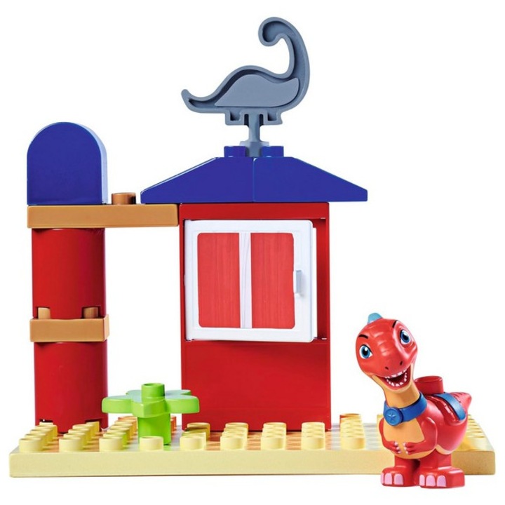 Set 13 piese constructie BUILDING BLOX cu Dino Ranch si Dino Flash, multicolor, BIG