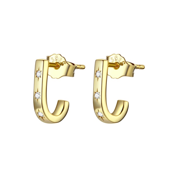 Cercei din argint golden j earrings