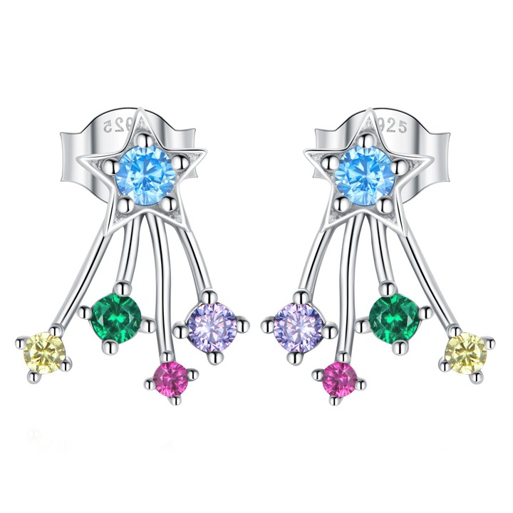 Cercei din argint gimme colors