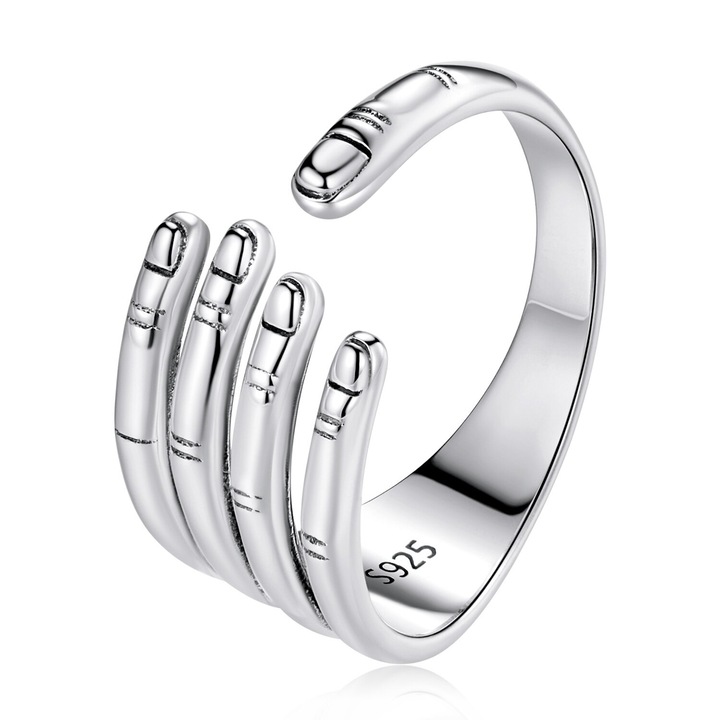 Inel reglabil din argint hug me