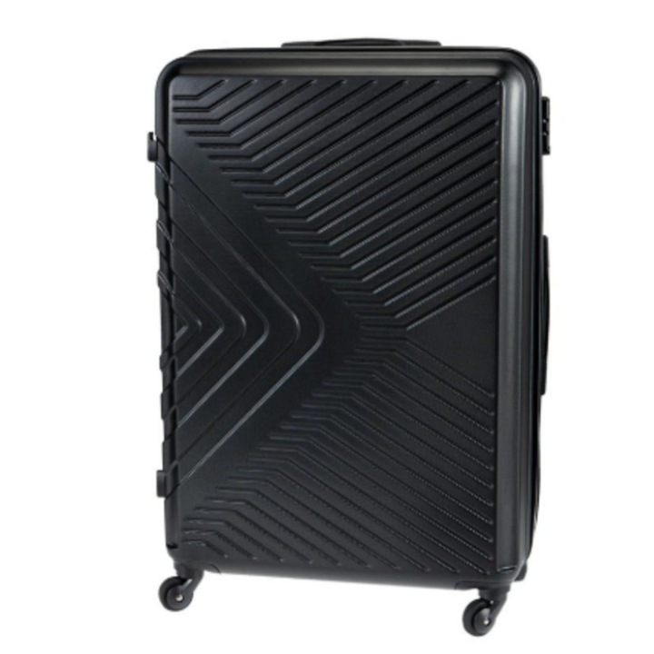 Valiza mare Polo Oslo cu inaltimea de 75 cm 9-09-012-20, Negru