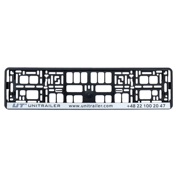 Cadru Pentru Placuta De Inmatriculare, Unitrailer, Material Abs, Calitate Superioara, Rezistenta Si Fiabilitate Chiar Si In Conditii De Utilizare Intensa, Utilizare Universala, Negru
