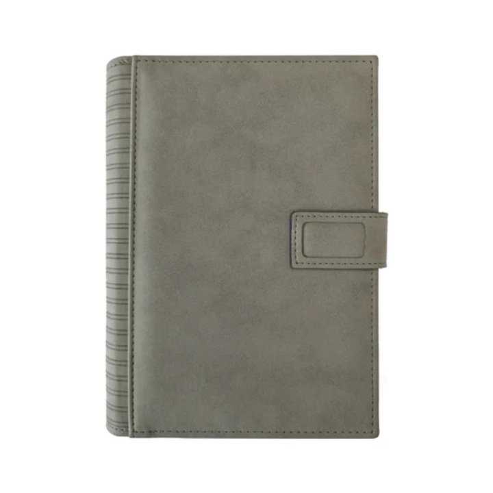 Agenda de lux 2026, datata zilnic, Roma Grigio, 17 x 24 cm