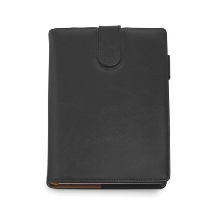 Agenda de lux 2026, datata zilnic, Riga Negru cu clapa magnetica, 15 x 21 cm