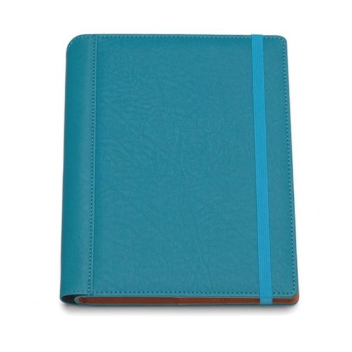 Agenda de lux 2026, datata zilnic, Borneo Turcoaz cu elastic, 17 x 24 cm