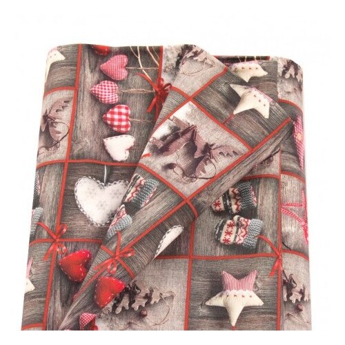 Traversa Craciun, patrat, 75x75 cm, Rudolph, multicolor