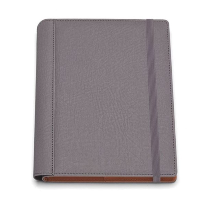 Agenda de lux 2026, datata zilnic, Borneo Gri cu elastic, 17 x 24 cm, Avanti