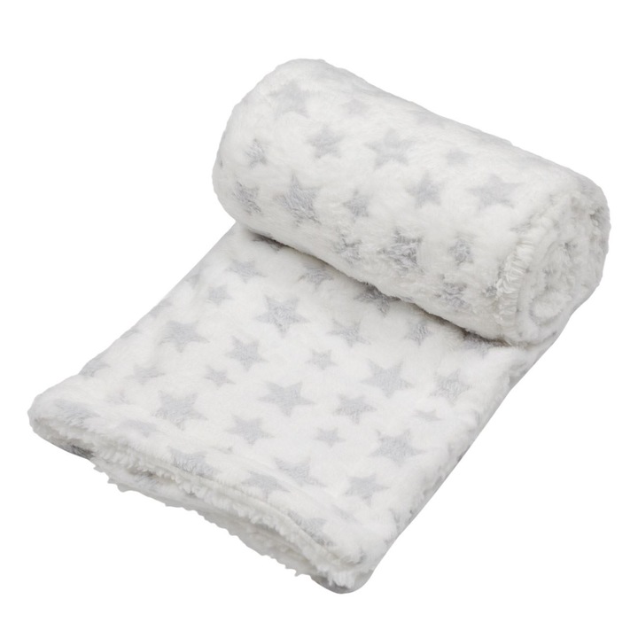 Babapokróc, Sherpa, Szürke Csillagok, 100x75cm, MYONNA IT & E-COMMERCE ®