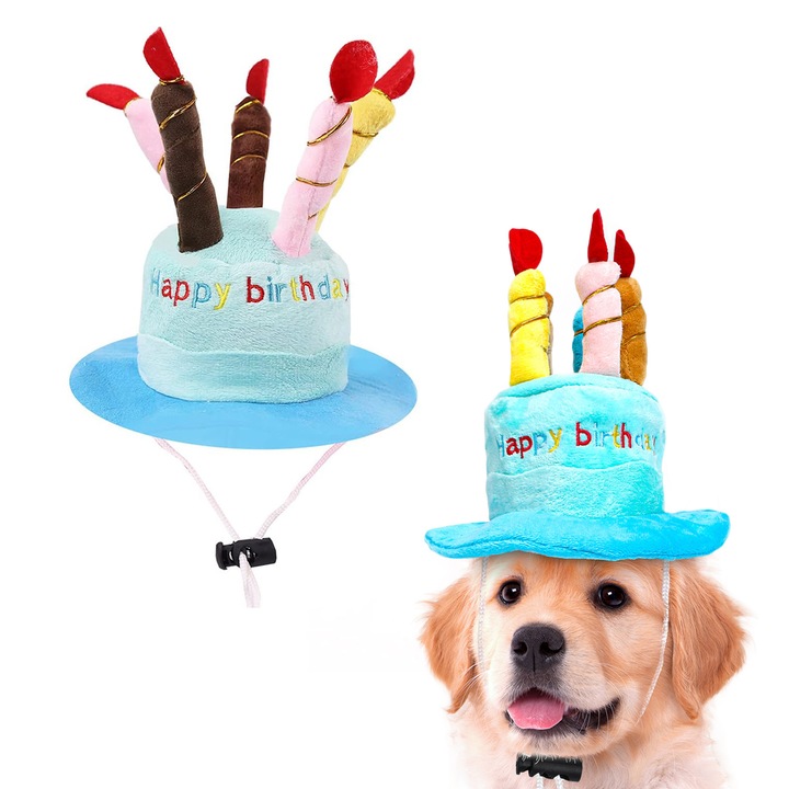 Palarie petrecere animale de companie TRADERPLUS tort aniversar albastru