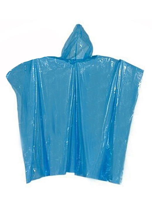 Pelerina Ploaie Adulti, Poncho, Marime Unica, Albastru, 130x100 cm, MYONNA IT & E- COMMERCE ®