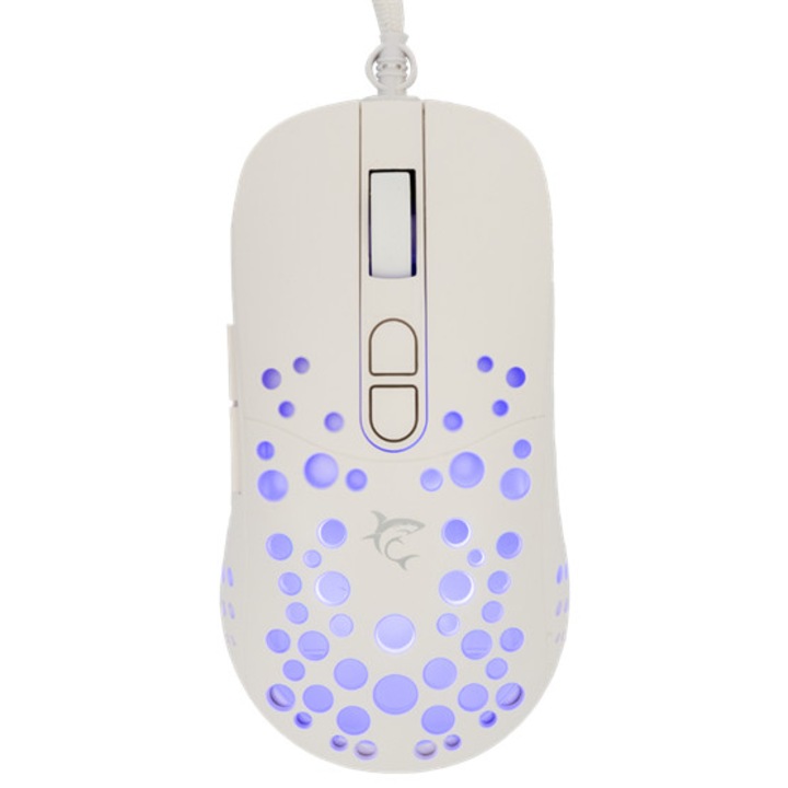 White Shark TRISTAN-2 vezetékes RGB gamer egér, fehér - GM-9004W