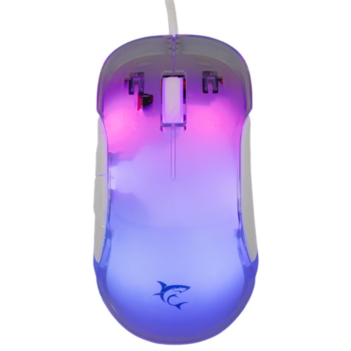 White Shark Mordred vezetékes RGB gamer egér, fehér - GM-5017W