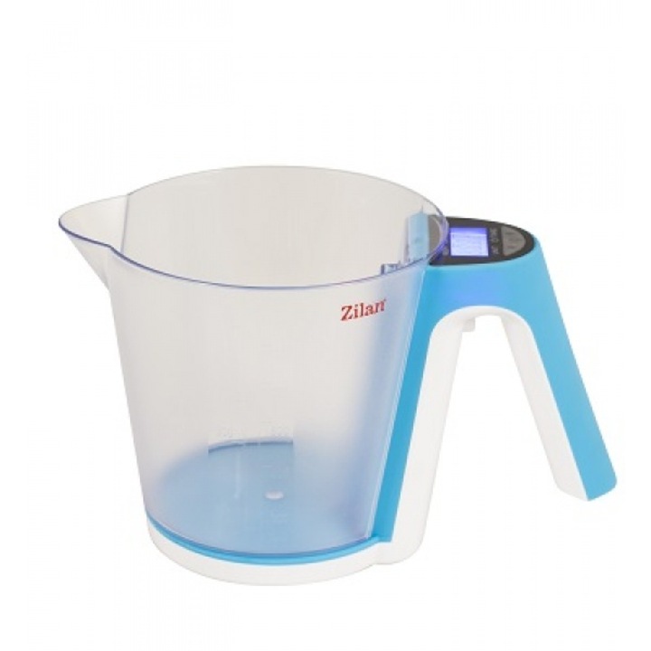Cantar de bucatarie digital Zilan, Albastru, 2 kg