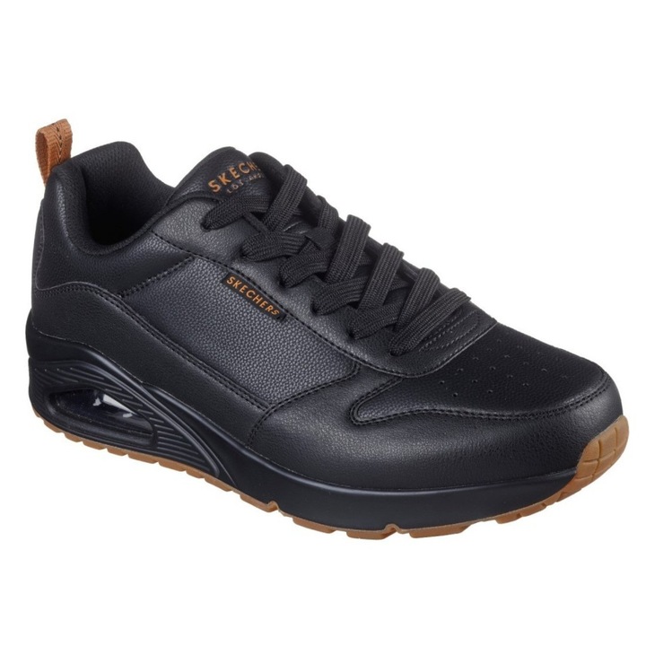Skechers Skechers Uno Alder férfi fűzős fekete sneaker cipő 183012-B