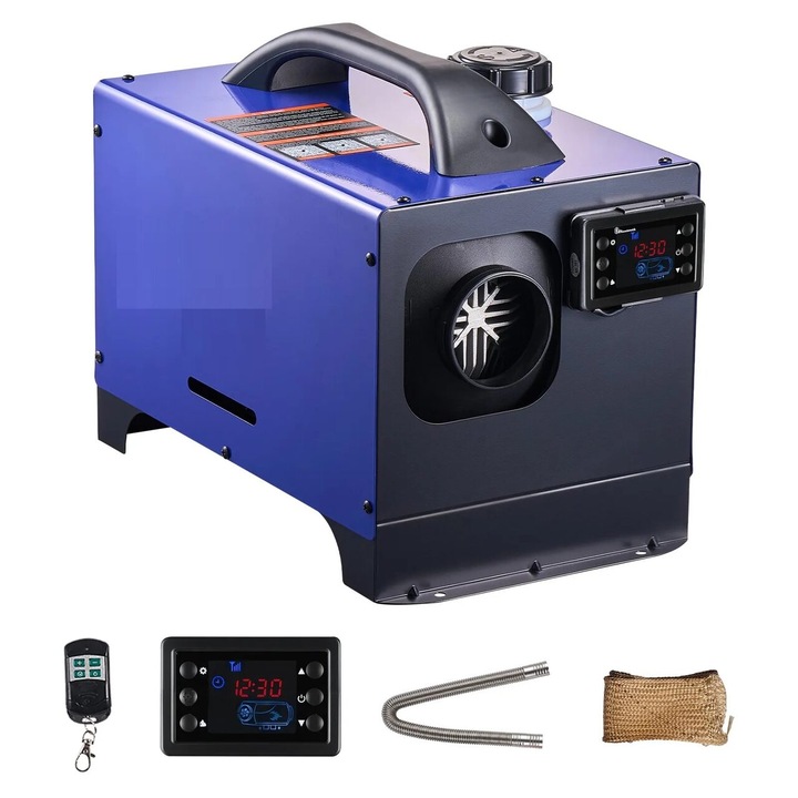 Incalzitor portabil, Sirocou diesel, 8 kW, 12/24 V DC, Telecomanda, consum 0.17-0.48 l/h, Rezervor 5 l