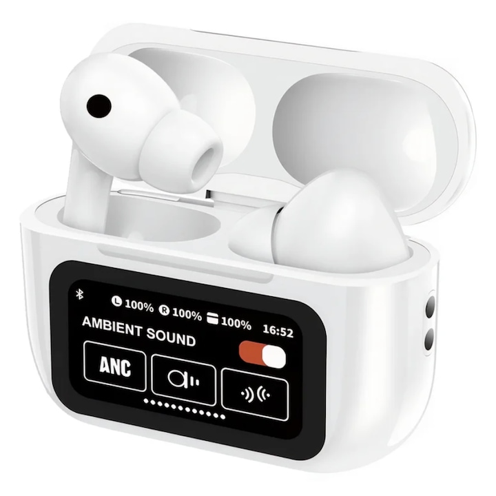 Casti wireless pliabile SYNO, Bluetooth 5.0, Handsfree, HiFi, LED, TF, Stereo, Alb/Roz