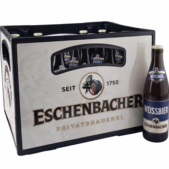 Set bere germana, Bere WEISSBIER Eschenbacher, blonda, 5.3 % alcool, 500 ml x 20 buc