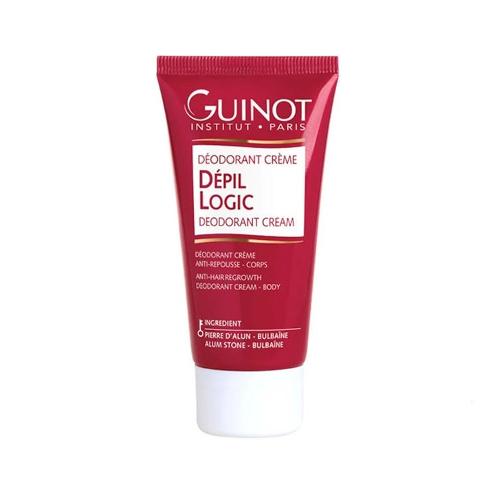 Deodorant cremă pentru femei, Guinot, Depil Logic, anti-regăsire păr, hidratant, 50 ml