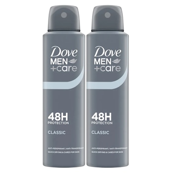Set 2x Deodorant spray Dove Men +Care 48h, Classic, 150 ml