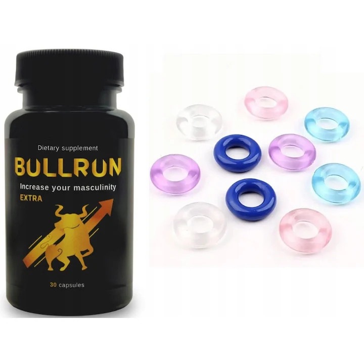BullRun – potencianövelő & libidofokozó, Tribulus terrestris + Maca + Ginkgo Biloba + Citrullin, 30 kapszula