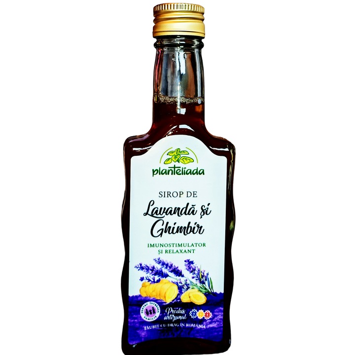 Sirop de Lavandă și Ghimbir, Planteliada, 200 ml, lichid