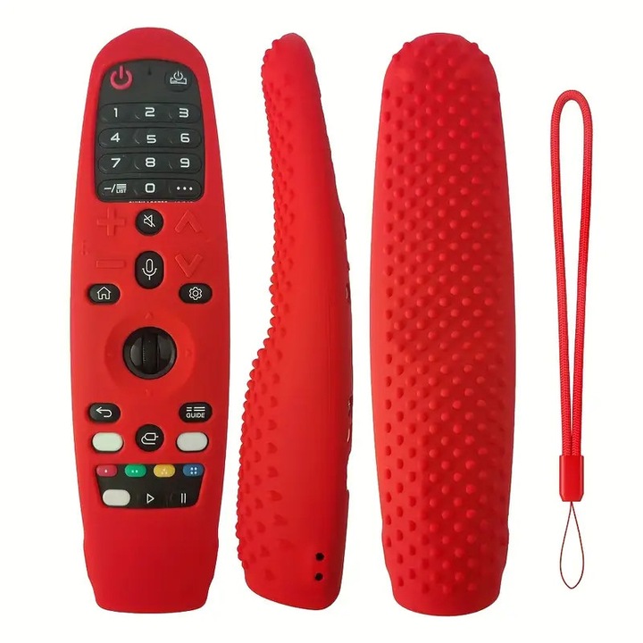 Husa siliconica anti-alunecare pentru TV/LED Magic LG AN-MR19BA, AN-MR18BA, AN-MR650, AN-MR600, AKB75855501, HR600, HR650A, G3900, G3900A, rosie