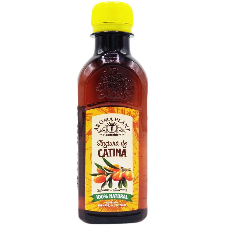 Tinctura de Catina (Hippophae rhamnoides), 100%natural fara aditivi, 200ml, Fitoterapeut Bonchis