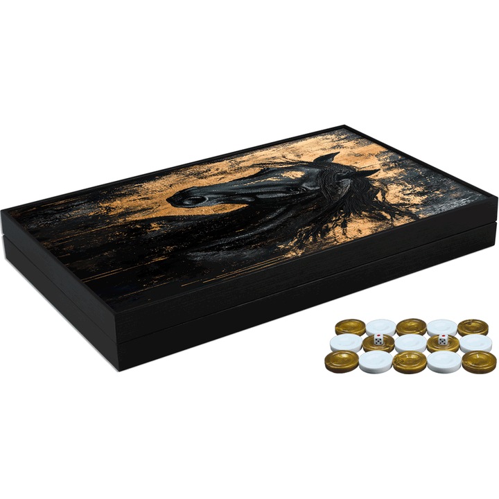 Joc de table din lemn lacuit, Trandy 58x48cm, HORSE PORTRAIT, Z-TOOLS / ZTS5482-9