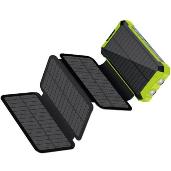 RealPower PB-20000 Power Bank, 20000mAh, USB-C, Fekete