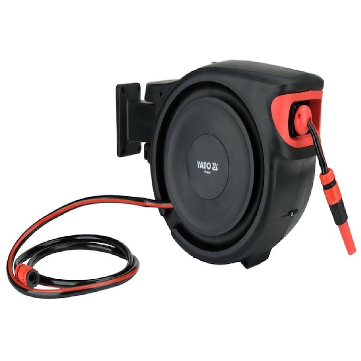 Автоматична прибираща се макара за маркуч 1/2"x15м, монтирана на стена