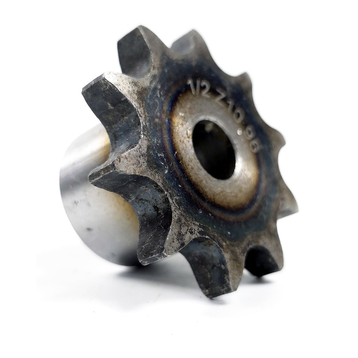 Lánckerék 08B, 10 fog, lapos, 12,7mm, 1/2", Ozdowski