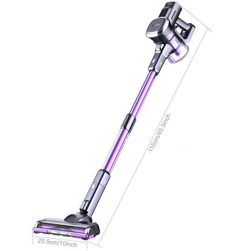 Aspirator vertical Lubluelu 202, fara fir, 25KPa, 50min autonomie, multicolor, 6 in 1