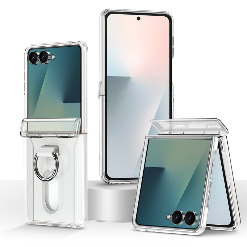 Husa pentru Samsung Galaxy Z Flip7 cu MagSafe, Perfect Adaptata Pliabil, Borduri Inalte pentru Ecran & Camera, Profil Subtire, Spatiu 2 Carduri, LIXR-03EN®, Transparent