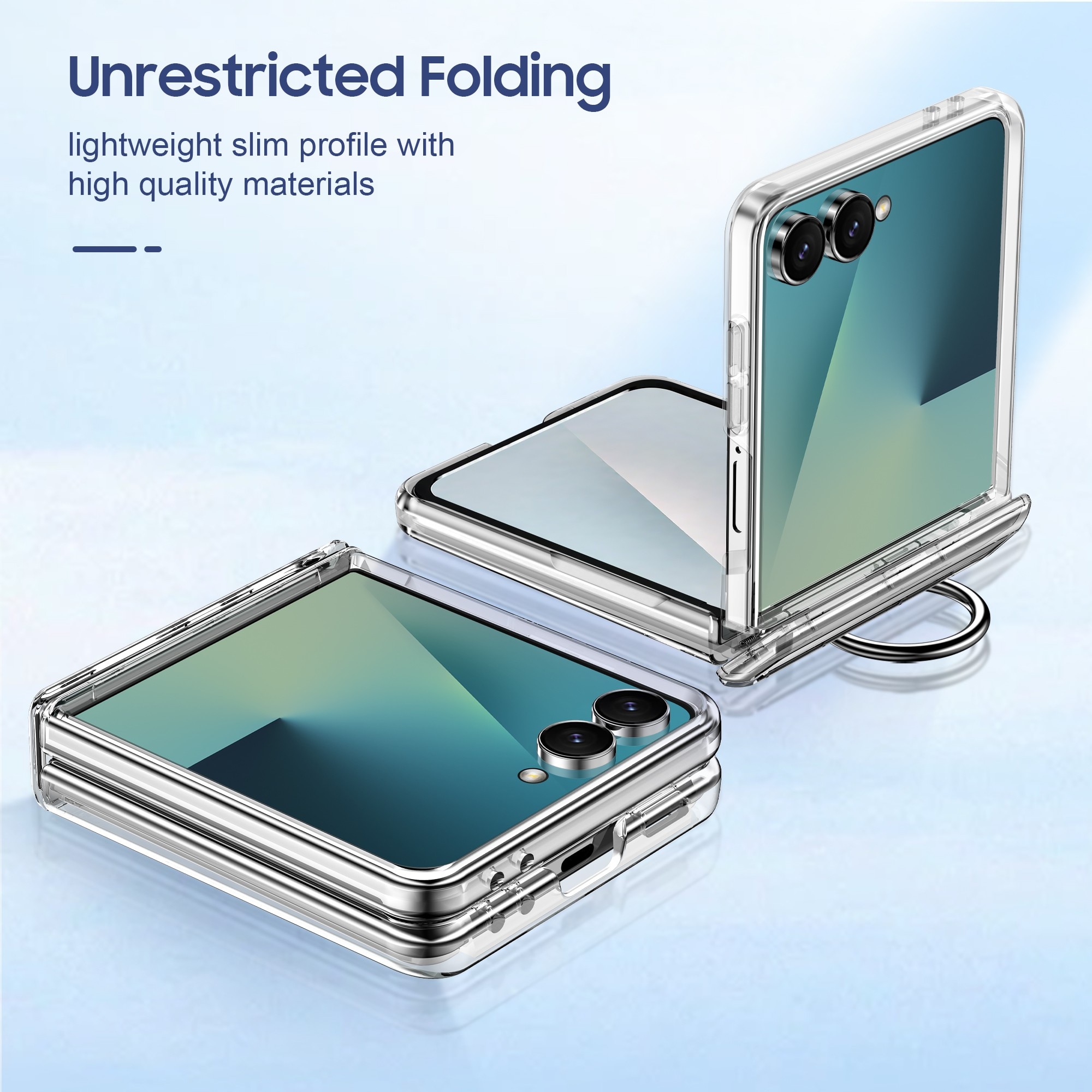 Husa pentru Samsung Galaxy Z Flip7 cu MagSafe, Perfect Adaptata Pliabil, Borduri Inalte pentru Ecran & Camera, Profil Subtire, Spatiu 2 Carduri, LIXR-03EN®, Negru Transparent