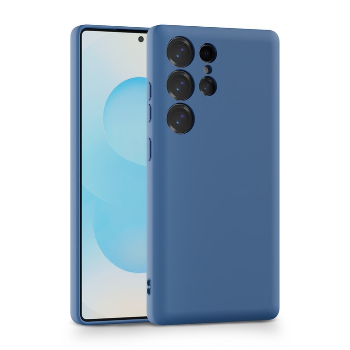 Калъф за мобилен телефон Samsung S25ultra, LIXR-03EN, кралско синьо, TPU с течен сапун, вграден слот за карта