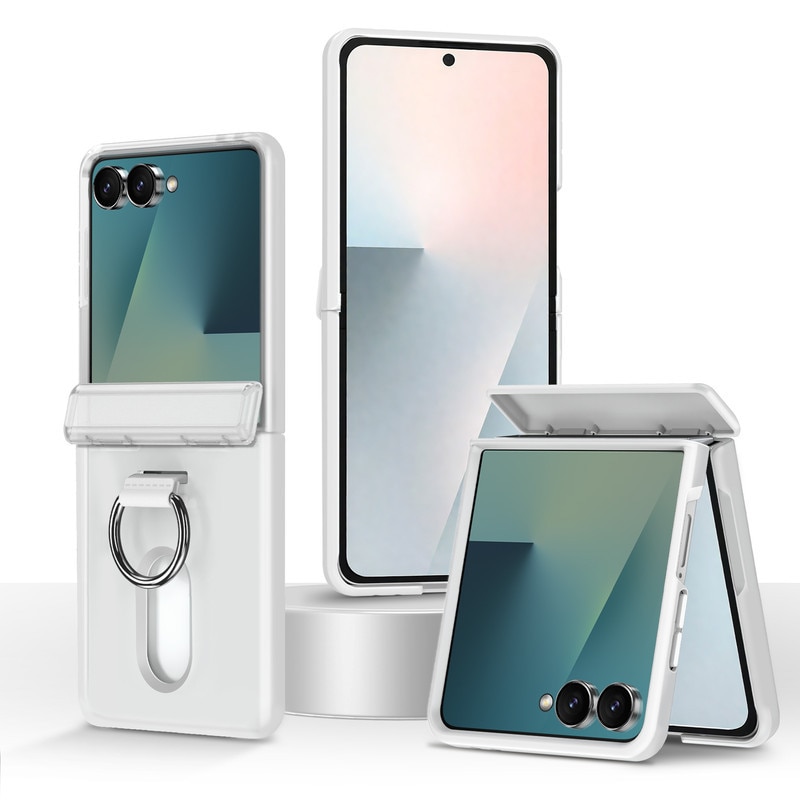 Husa pentru Samsung Galaxy Z Flip7 cu MagSafe, Perfect Adaptata Pliabil, Borduri Inalte pentru Ecran & Camera, Profil Subtire, Spatiu 2 Carduri, LIXR-03EN®, Alb Mat