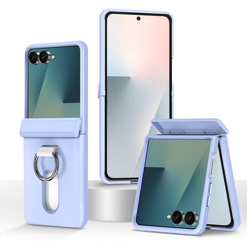 Husa pentru Samsung Galaxy Z Flip6/5 cu MagSafe, Perfect Adaptata Pliabil, Borduri Inalte pentru Ecran & Camera, Profil Subtire, Spatiu 2 Carduri, LIXR-04EN®, Lila Deschis