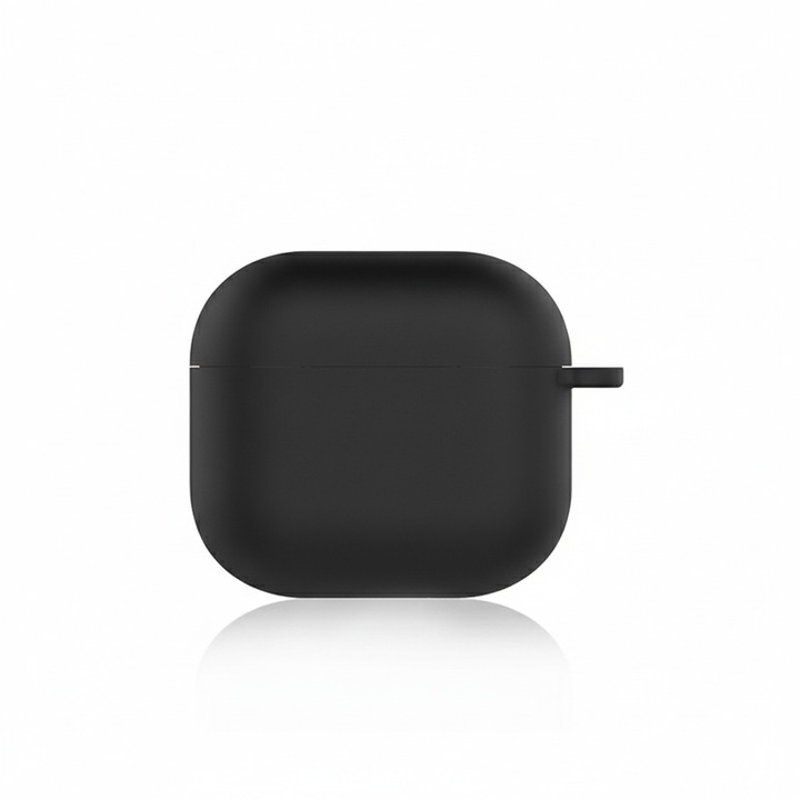 Husa pentru Apple Airpods4, negru, Silicagel, Protectie Completa casti, LIXR-03EN®