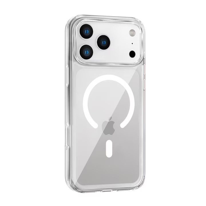 Husa de Protectie MagSafe pentru iPhone 17 Pro Max, Transparent, Margini Ridicate, TPU Premium, Incarcare Wireless Rapida, Anti-Soc, Anti-Zgarieturi, Anti-Amprenta, Design Slim, LIXN-03N®